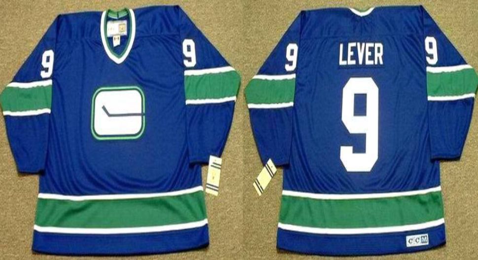 2019 Men Vancouver Canucks #9 Lever Blue CCM NHL jerseys